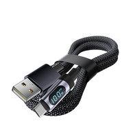 Câble USB-C de charge rapide 100W, câble de données tressé en nylon PD pour téléphone portable, type C, charge universelle à vitesse supérieure