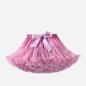 Fashion Custom Design Women Tutu Skirt Girls Elastic Waist Tulle Fluffy Skirts For Woman