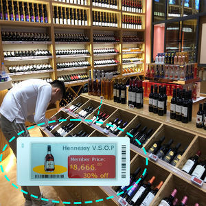 Liquor Store Tag harga Digital 2.9 inci layar tinta e-paper E pasif Nfc Label rak elektronik Esl daya/komunikasi nirkabel - Product Image 1