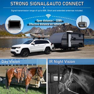 Cámara solar inalámbrica con monitor para camiones Monitor de <span class=keywords><strong>7</strong></span> pulgadas con cámara de respaldo Cámara de marcha atrás de <span class=keywords><strong>caravana</strong></span> de 24V - Product Image 4