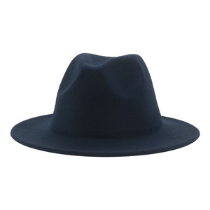 Sombrero panamá de ala ancha de 7CM, sombrero de fieltro de lana - Product Image 5