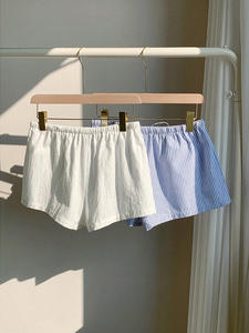 Élégant Beach Party Club Shorts mode femmes rayé 2025 nouveau été cordon poche pantalon court décontracté ample jambe large pantalon - Product Image 3