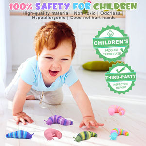 感官鼻涕虫烦躁玩具可爱自闭症感官玩具自闭症儿童儿童复活节篮子填充礼品减压玩具 - Product Image 3