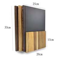 Ensemble de planches à découper en bois en forme de bibliothèque avec support, pour viande, poisson, fromage, pain, fruits et légumes