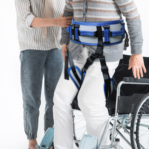 Cinturón de rehabilitación y asistencia para caminar, para pacientes mayores con hemiplejia por accidente cerebrovascular, talla S, azul, cinta de 13 cm, cómodo. - Product Image 2