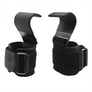 Correas de Muñeca Resistentes para Levantamiento de Pesas con Gancho y Neopreno de 10 mm de Grosor para Levantamiento de Potencia y Entrenamientos de Gimnasio - Product Image 3