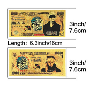 Set de Billetes con Temática de Magia Moderna, Recubiertos en Oro de 24K, Tarjeta Conmemorativa de PVC Impermeable, Colección de Recuerdos de Anime, Regalo - Product Image 4