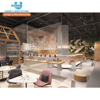 Designs de cafés 3D de luxe, mobilier de café en bois populaire, mobilier de bar sur mesure, mobilier de présentation pour magasins, mobilier de service pour café