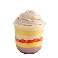 Gobelets à pudding écologiques, gobelets à mousse, gobelets avec couvercles, dessert dur, plastique, dessert jetable, boîtes à gâteaux transparentes en PET