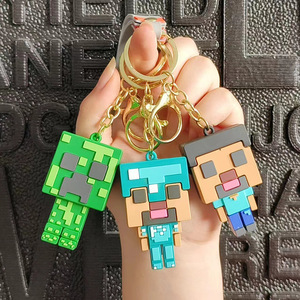 Character <b>Keychain</b> Cartoon Pixel Figure Carabiner Plastic Pendant Lightweight Art Collectible - Product Image 6