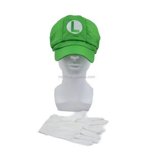 Nuevo Estilo Divertido Disfraz <span class=keywords><strong>de</strong></span> Cosplay Barato <span class=keywords><strong>de</strong></span> Super Mario Bros. Gorras y Sombreros Verdes <span class=keywords><strong>de</strong></span> <span class=keywords><strong>Luigi</strong></span> para Adultos con Guantes para Fiesta MFJ-0053 - Product Image 3