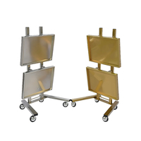 Support de plateau de tatouage pliable de beauté médicale Spa chariot utilitaire en acier inoxydable chariot à cils pour esthéticienne