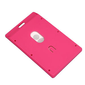 FOSKA Lot de 12 Étuis Rigides Verticaux en Plastique pour Cartes d'Identité avec Encoche pour le Pouce et Fentes & Trous pour Chaîne pour Personnel Scolaire et Infirmiers - Product Image 4