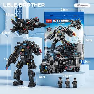 Jouet de construction en blocs, modèle de mecha, <span class=keywords><strong>char</strong></span> de combat, thème transport, plastique ABS pour garçons - Product Image 5