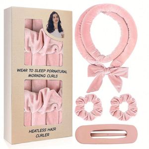 Rizadores sin calor para la noche, diadema con rodillo relleno, set para rizos sin frizz para mujer, varillas para el cabello para dormir - Product Image 4