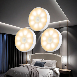 Có thể sạc lại <span class=keywords><strong>LED</strong></span> hành lang ánh sáng ban đêm không dây cảm biến chuyển động từ Tường Đèn dính Puck cho bước cầu thang lối đi hành lang - Product Image 5