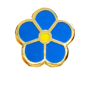 Spilla da bavero massonica, distintivo massonerico pressofuso a forma di fiore BLM29a, dimensioni 0,7*0,7 cm, petalo di non dimenticaromi per anniversario, personalizzato e creativo - Product Image 1