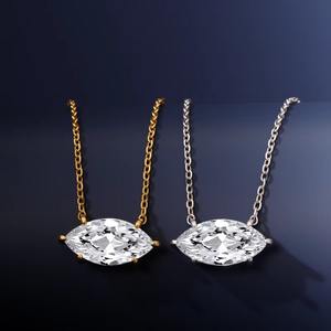 เครื่องประดับแฟชั่น18K ชุบทอง925สเตอร์ลิงเงินจี้เพชรสร้อยคอเพชรโมอิส2กะรัตสำหรับผู้หญิง - Product Image 4