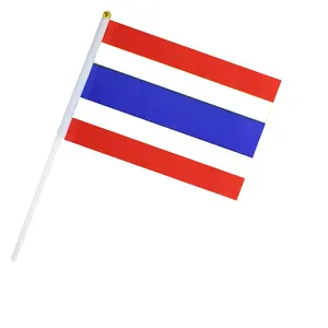 泰国棒旗泰国小型迷你手持旗5x 8英寸