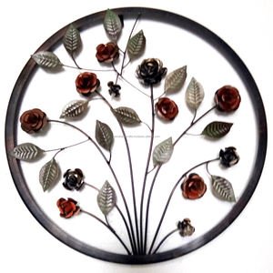 ROUND <b>FLOWER</b> DESIGN ALUMINIUM <b>WALL</b> ART for BEDROOM HALLWAY OUTDOOR INDOOR - Product Image 5