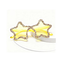 Gafas de Sol Beckon Personalizadas Hechas a Mano con Pedrería en Forma de Estrella de Cinco Puntas, Gafas Novedosas con Pedrería para Fiestas de Baile y Diversión al Aire Libre