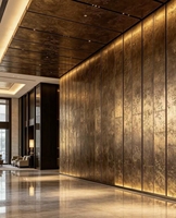 Panneaux muraux ou de plafond artistiques rétro en laiton et acier inoxydable Antique146 pour projets architecturaux