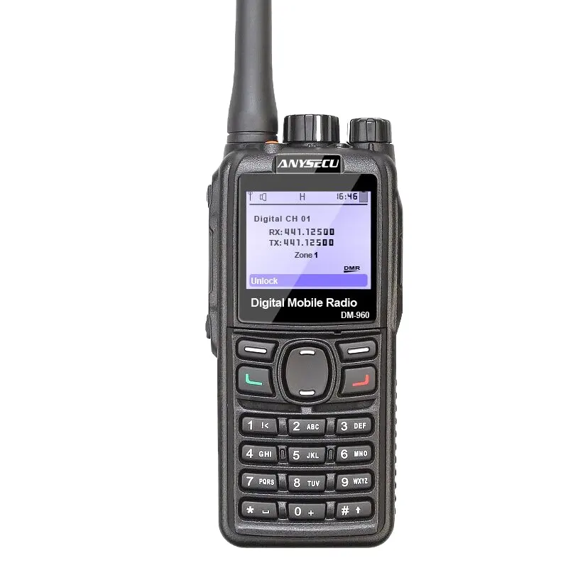 Anysecu DM-960 DMR דיגיטלי רדיו UHF 400-470MHz שתי דרך רדיו DM960
