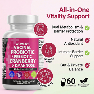 Fairoy Integratore Alimentare Probiotico Prebiotico per Donne con Mirtillo Rosso e D-Mannosio Tutto in Uno 60 Capsule - Product Image 2