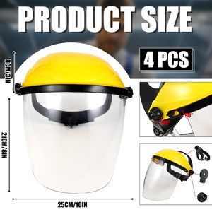 Protector Facial de Seguridad para Pulir y Cortar, Máscara Protectora Facial Resistente a Impactos para Trabajos Químicos y Carpintería (Amarillo) - Product Image 2