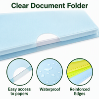 Dossier de présentation en plastique transparent en forme de L A4 avec logo personnalisé, dossier de documents en PP pour fournitures de bureau et scolaires