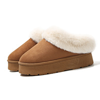 Nouvelles Bottes de Neige pour Femmes Version Coréenne Grande Taille Joker Peluche Coton Chaussures Mi-mollet Velours Chaud Commerce International Transfrontalier