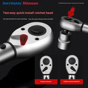 طقم مفتاح عزم قابل للتعديل 51 قطعة للتجارة الخارجية، مفتاح مسبق الضبط بالكيلوغرام، طقم مفك براغي صغير للدراجات من الكروم والفاناديوم - Product Image 2