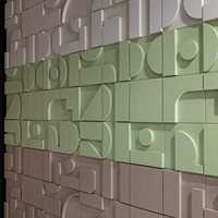 Panneau acoustique 3D géométrique moderne en PET, panneau mural décoratif, panneau mural en relief pour la décoration murale intérieure