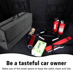 Foldable Car Trunk Organizer Big Capacity Anti Slip <b>Felt</b> Cloth Car Interior Tidying Container Car Organizer Stowing Tidying Box - Product Image 2