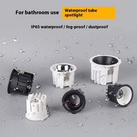 LED empotrado redondo baño cocina exterior aluminio IP65 impermeable alto brillo 10W12W15W18W24W foco COB