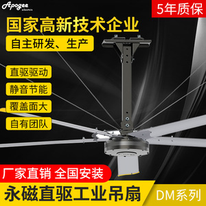 Ventilateur de plafond industriel électrique Apogee 7,3 m, moteur DC, télécommande, économie d'énergie, pour usine et entrepôt - Product Image 4