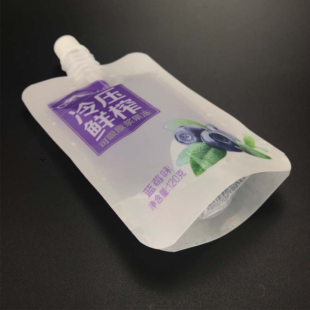 Petit Imprimé Doypack Personnalisé En Plastique Stand Up Poche à Boisson avec Bec Verseur pour L'emballage De L'eau