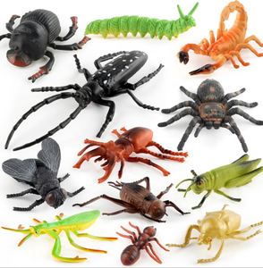 Figurine di animali giocattoli plastica ape farfalla formica ragno millepiedi libellula coccinella per terrario artigianato bambino educazione precoce - Product Image 2
