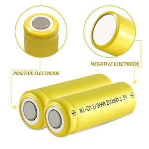 니켈 카드뮴 배터리 <span class=keywords><strong>NI</strong></span>-<span class=keywords><strong>CD</strong></span> 2/3 AAA 200mAh 1.2V 태양광 조명용 배터리 - Product Image 4