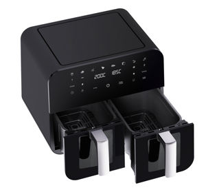 Nueva freidora de aire eléctrica inteligente de doble olla de <span class=keywords><strong>9L</strong></span> con ventana visual y pantalla táctil - Product Image 2