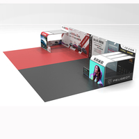 Stand d'exposition modulaire en aluminium pour salon professionnel, stand d'exposition pour voiture avec plateformes