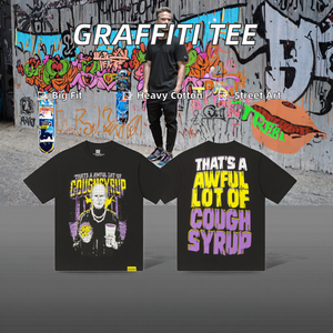 Camiseta Personalizada Destodubb 100% Algodón para Hombre, Estilo Urbano con Estampado de Estrellas de Halloween, Inspiración de Awful Lot of Cough Syrup - Product Image 4