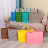 Sacs fourre-tout en feutre personnalisés avec logo, plusieurs couleurs, pour cadeaux et shopping, écologiques et réutilisables, vente en gros