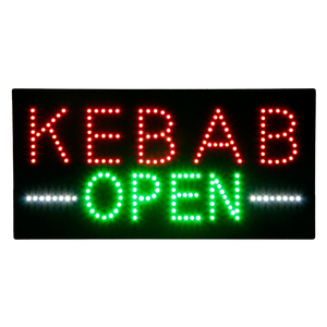Enseignes de magasin <span class=keywords><strong>KEBAB</strong></span> OPEN à haute luminosité de 9*19 pouces, Led <span class=keywords><strong>KEBAB</strong></span> Shop Intérieur Suspendu sur panneau d'affichage clignotant ouvert - Product Image 4