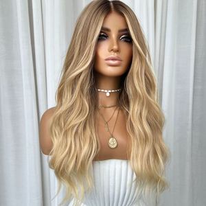 Peluca Corta de <span class=keywords><strong>Pelo</strong></span> Europeo Rubio Ombré con Raíz Marrón, <span class=keywords><strong>Pelo</strong></span> Humano Kosher Crudo, <span class=keywords><strong>Balayage</strong></span>, 13x4, Encaje, Top, Pelucas Judías para Mujer - Product Image 2