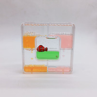 Minuteur liquide en acrylique multicolore avec logo personnalisé, décoration de bureau avec flotteur 3D à effet de goutte d'eau vif, vente en gros d'usine, cadeau souvenir
