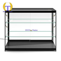 Comptoir de présentation en verre transparent Full Vision 6 pieds Porte coulissante Fournitures de magasin de détail Table de présentation en verre pour vitrines de magasin