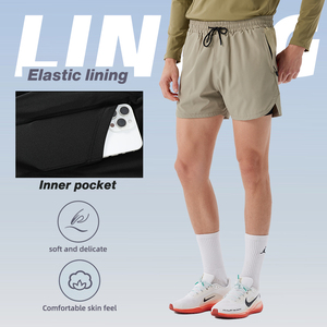 Pantaloncini <span class=keywords><strong>da</strong></span> Allenamento 2-in-1 per Uomo, Casual, Elasticizzati, Leggeri, Traspiranti, per Palestra e Fitness - Product Image 4