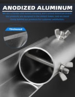 Support de canne à pêche réglable en aluminium anodisé pour la pêche en surf et la pêche depuis le rivage