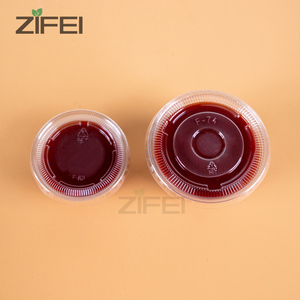 Tazas de <span class=keywords><strong>Salsa</strong></span> PP reutilizables para restaurante, recipientes de pudín desechables de 2 oz para comunión con tapas, venta al por mayor - Product Image 4